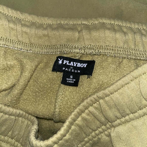 Playboy by PacSun Green Sweatpants - Picture 2 of 3